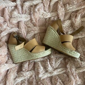 Treasure & Bond Beige Wedge Sandals